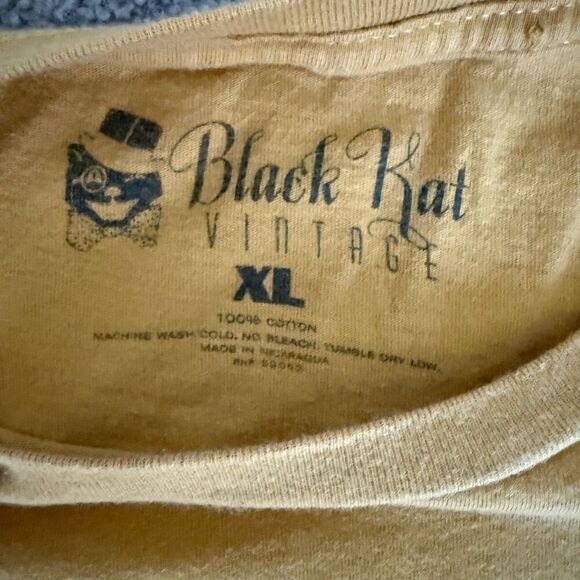 Black Kat Vintage Womens Social Distortion '22 County Tour Graphic Tee Yellow XL - Picture 3 of 8